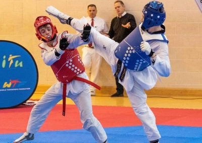 With Master Martin Fleming, Irish Taekwondo Union President. Irish National Championships, 2018.