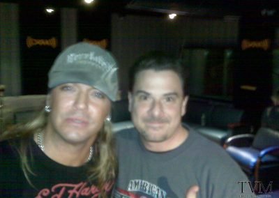 With Bret Michaels, in Eddie Trunk’s Sirius/XM studio. NYC. 2008.