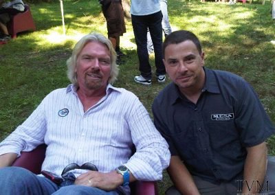 Myself and Sir Richard Branson, Merriweather Pavilion, Maryland. 2009.