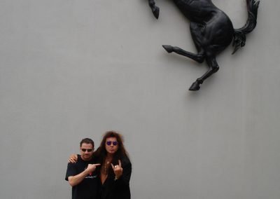 Myself and Yngwie at the Ferrari Museum, Modena Italy, 2005.